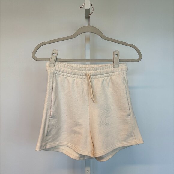 Home Collection Cream French Terry Shorts - Picture 1 of 2